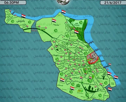 Latest Mosul Map 6-22-2017